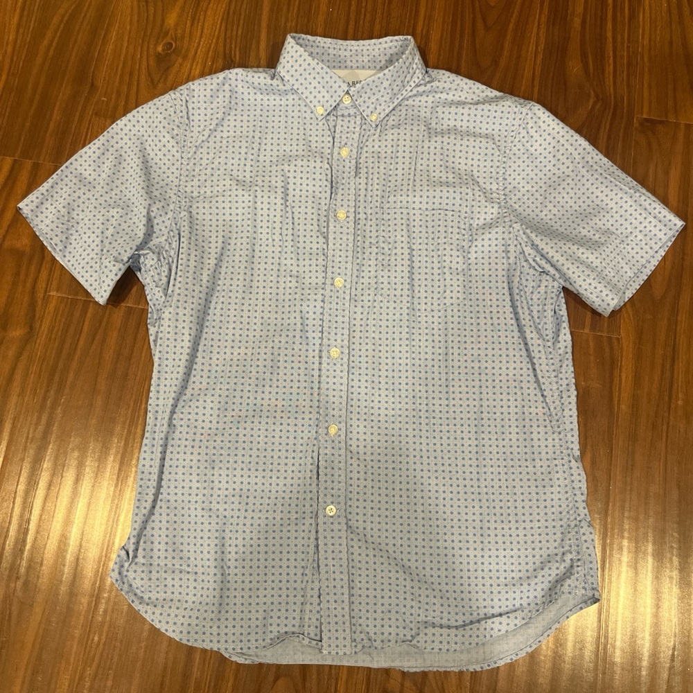 Banana Republic Light Blue Geometric Shirt